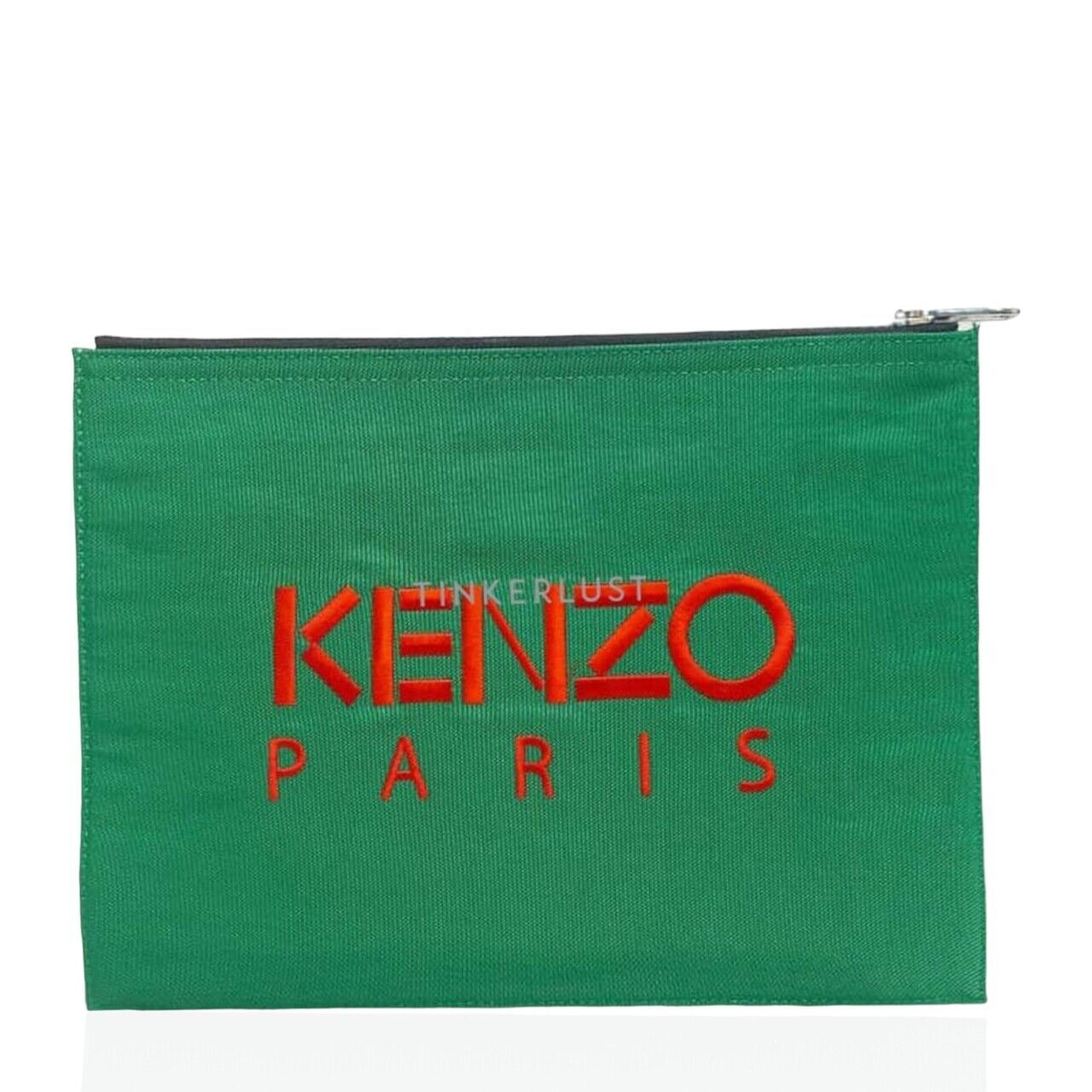 Kenzo Tiger Green Canvas Clutch