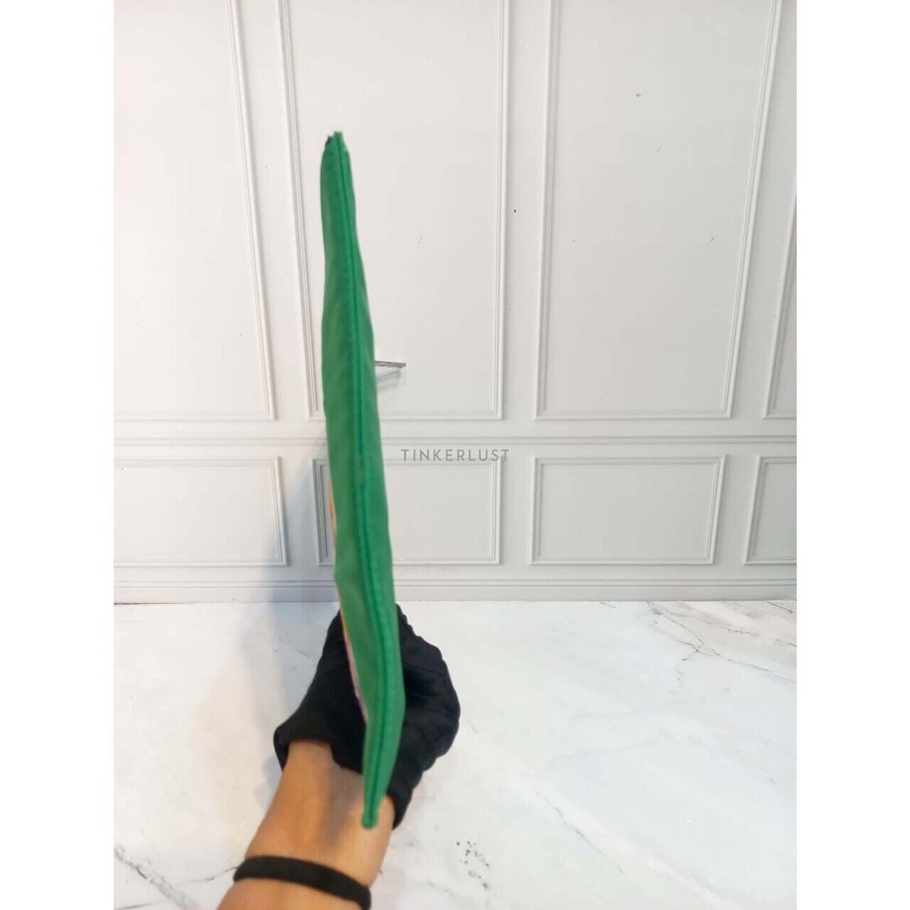 Kenzo Tiger Green Canvas Clutch