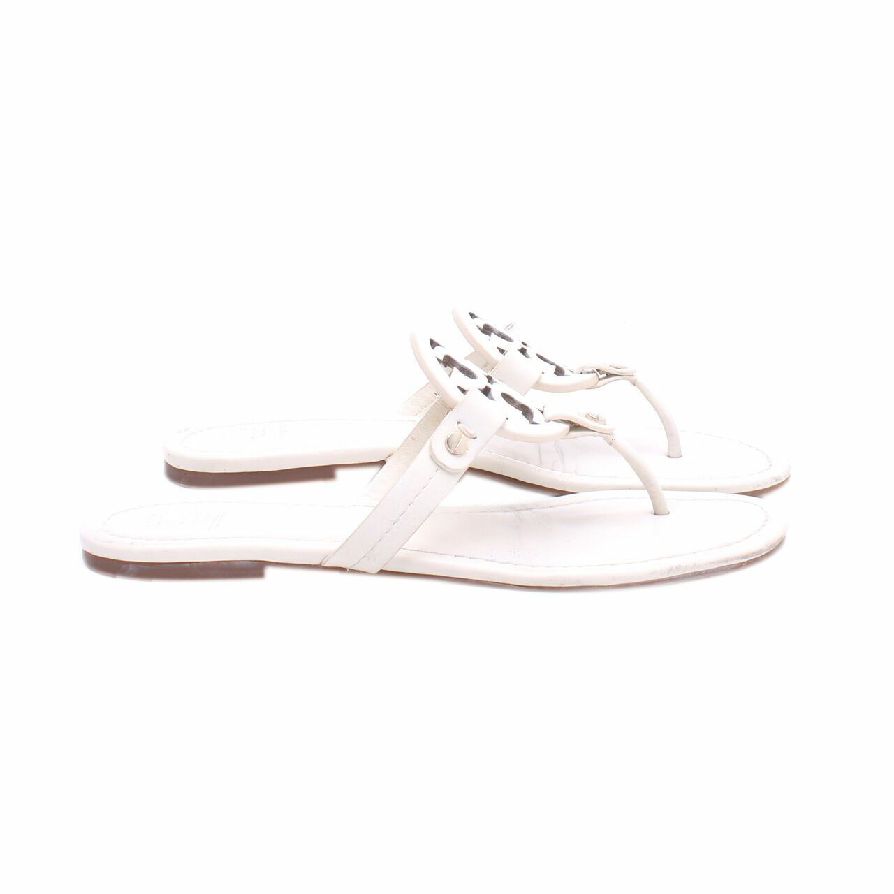 Tory Burch Miller Veg Leather Bleach White Sandals