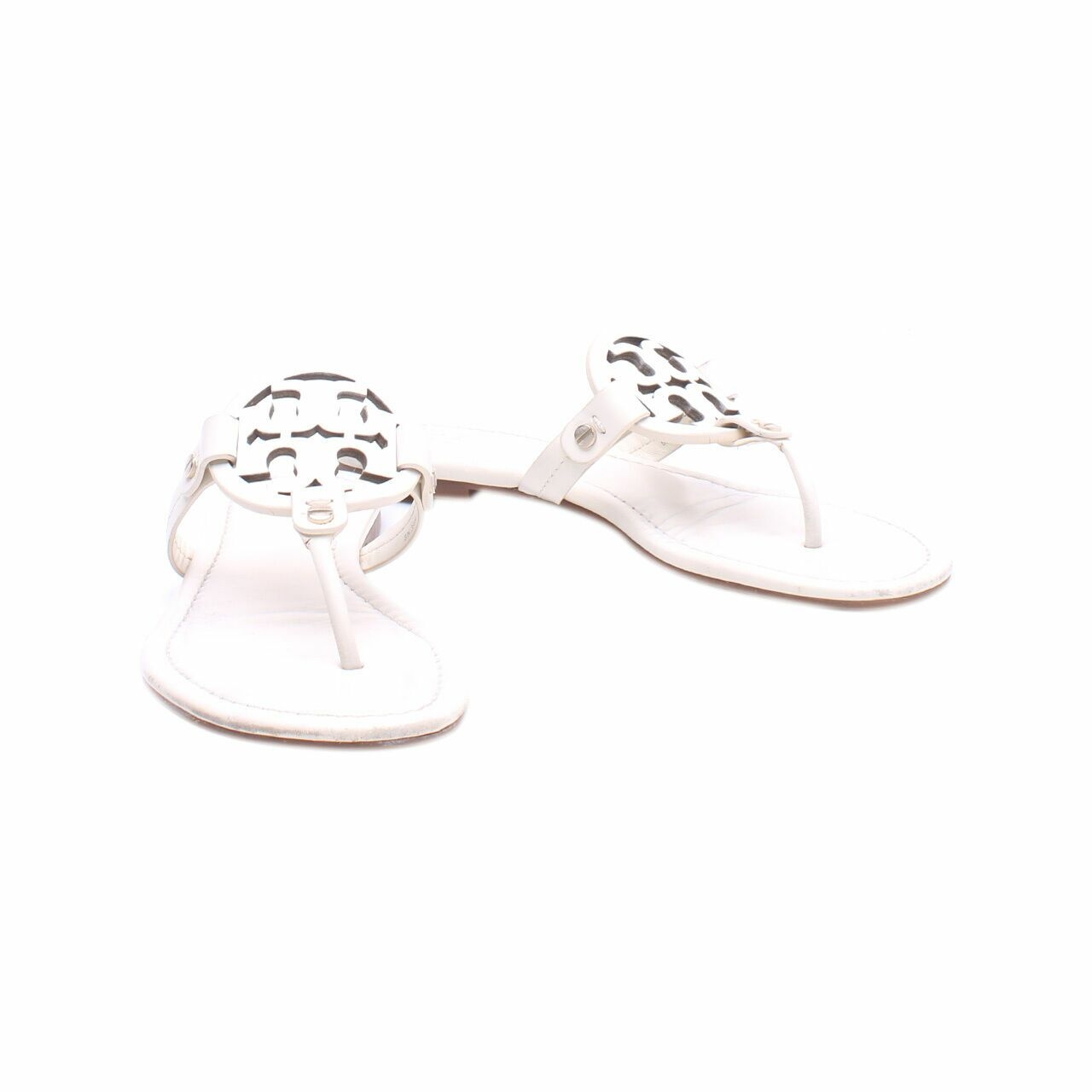 Tory Burch Miller Veg Leather Bleach White Sandals