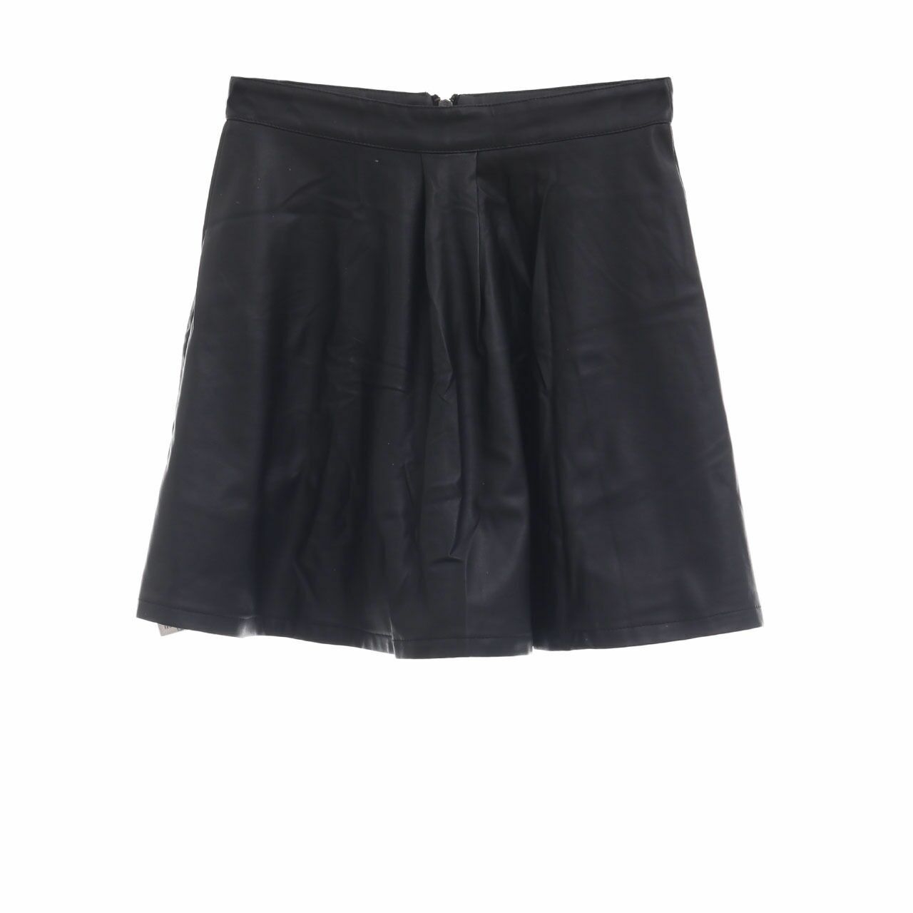 Private Collection Black Faux Leather MIni Skirt