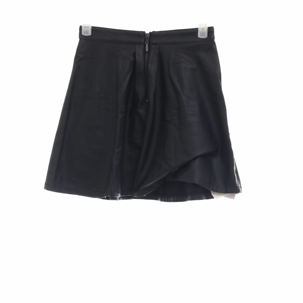 Private Collection Black Faux Leather MIni Skirt