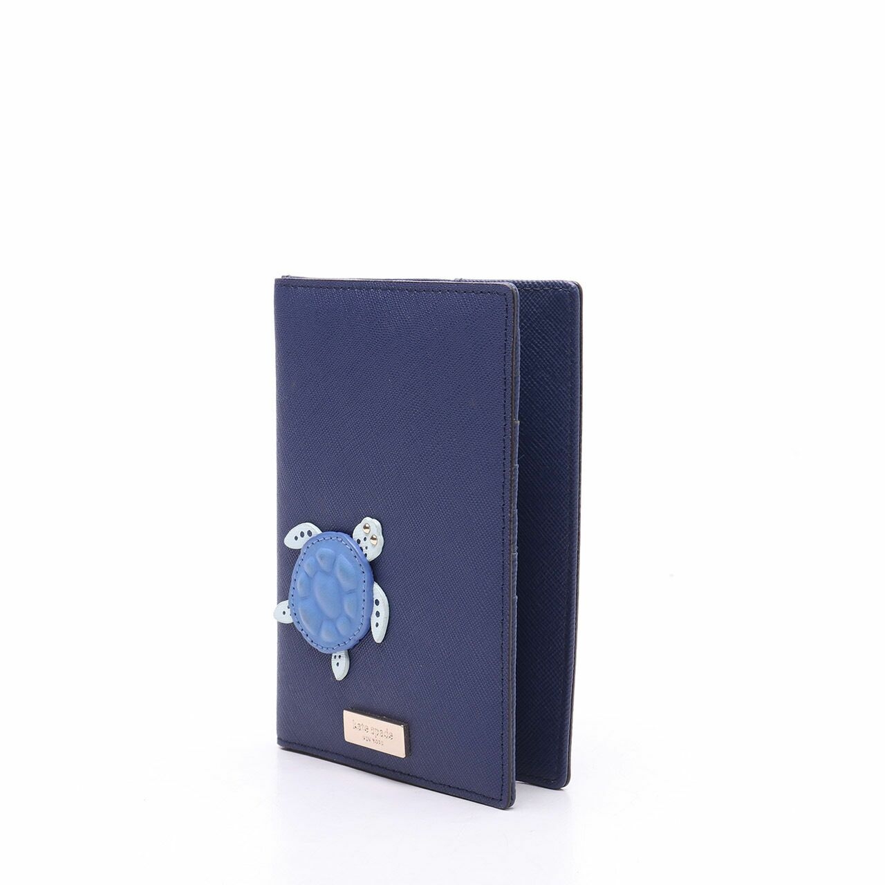 Kate Spade Blue Turtle Under The Sea Leather Passport Holder Wallet