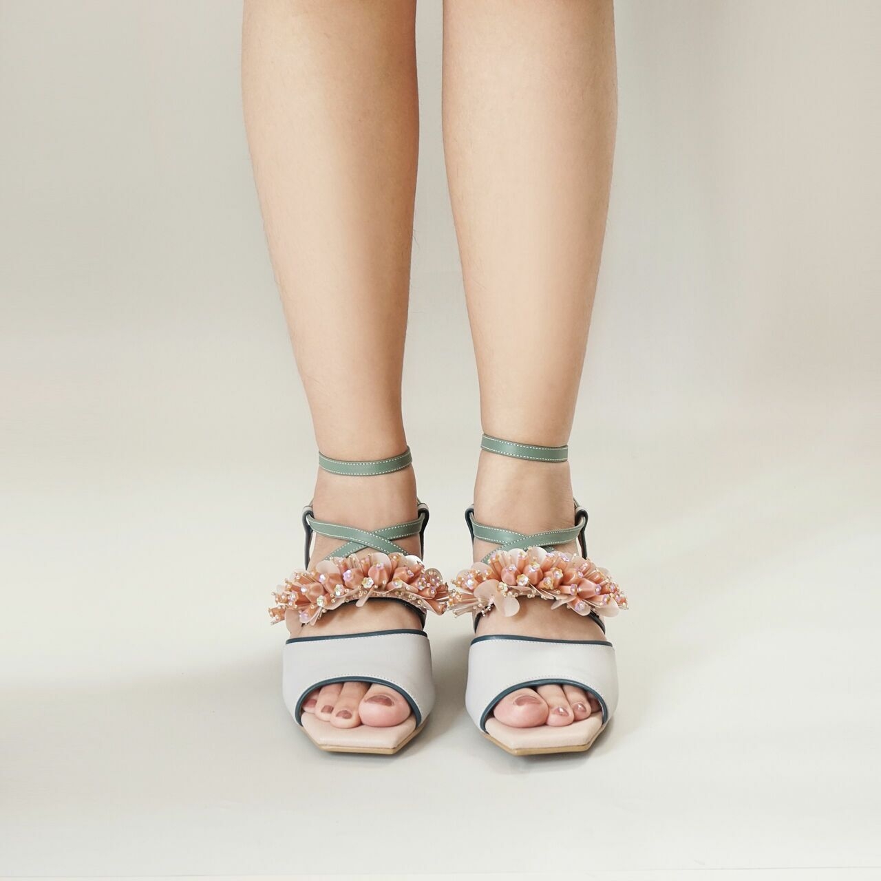 Pvra Arctic Mint Sabrina Heels [37]