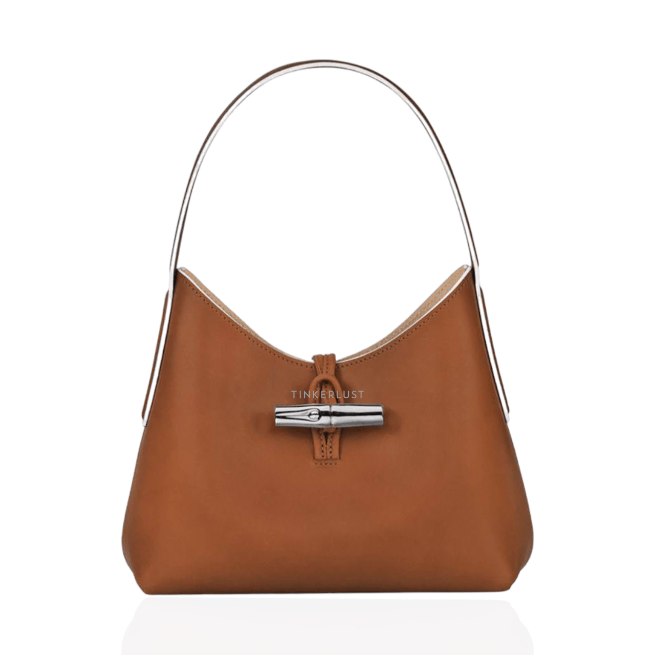 Longchamp Roseau S Brown Cognag Calfskin Leather Shoulder Bag