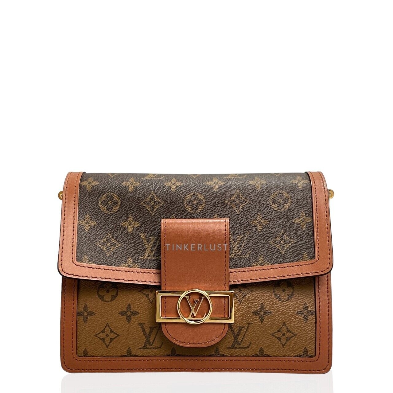 Louis Vuitton Dauphine MM Monogram Reverse Brown GHW Shoulder Bag