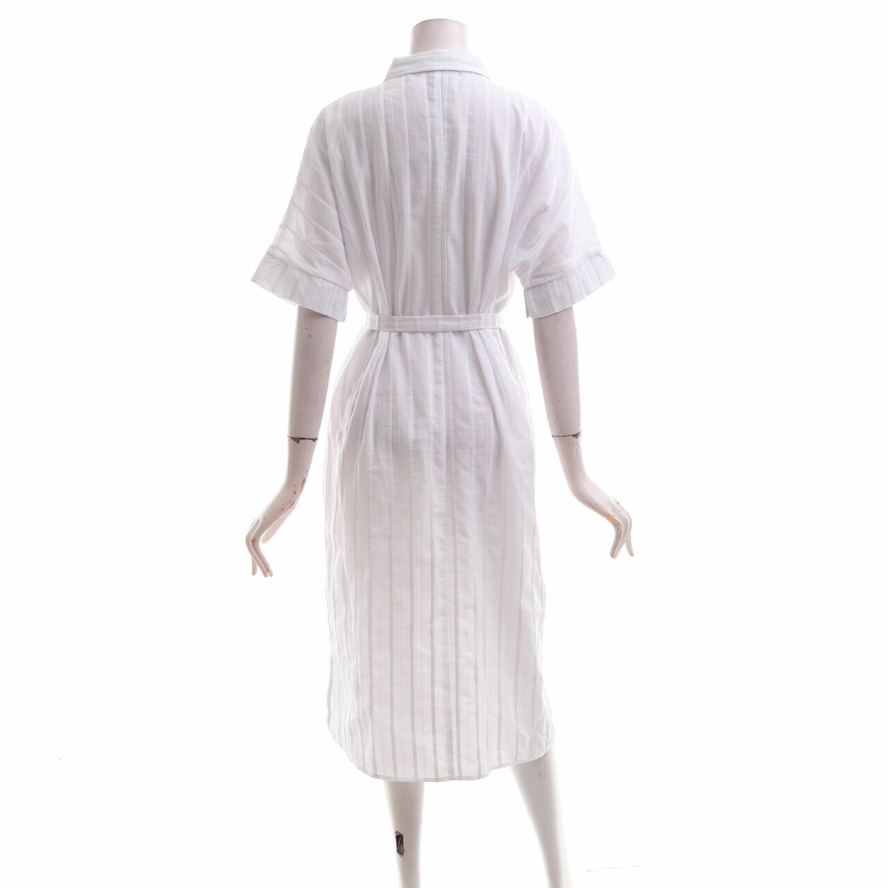 Cotton Ink Studio Off White Enrika Midi Dress