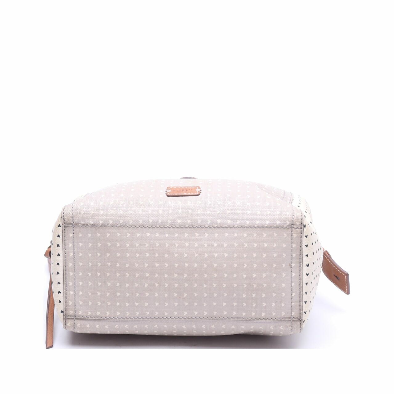 Fossil Grey & Off White Satchel