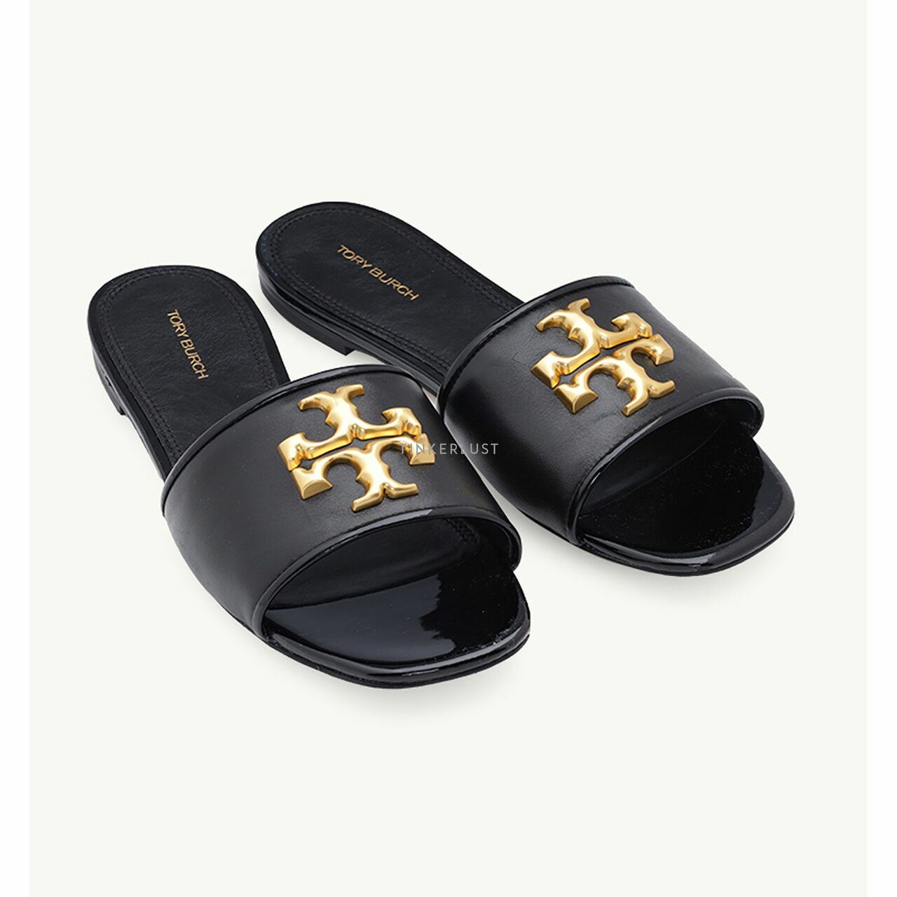 Tory Burch Women Eleanor Slide in Perfect Black GHW