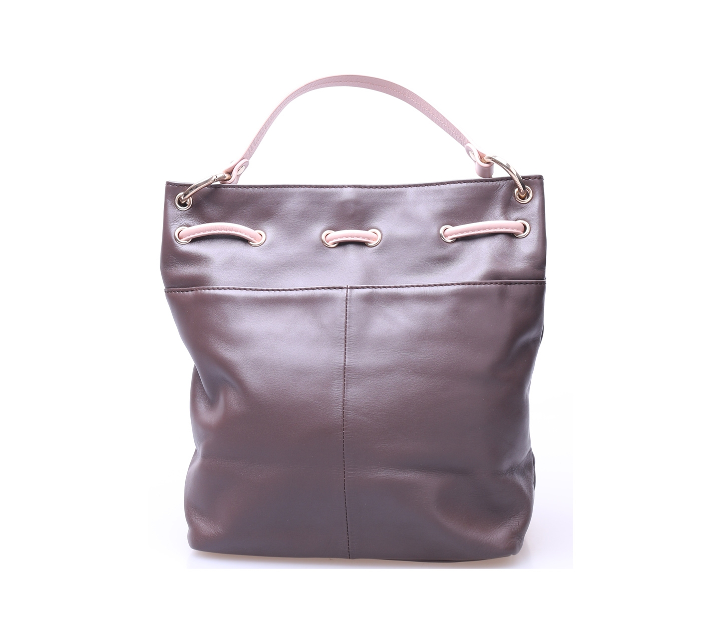 Braun Buffel Dark Brown And Peach Handbag