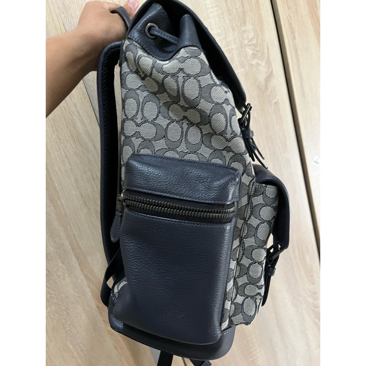 Coach Sprint Signature Jacquard Navy Backpack