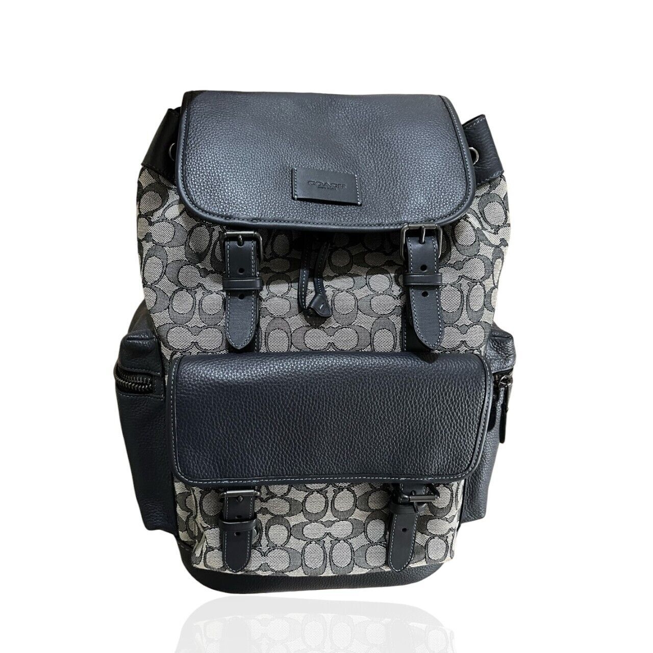 Coach Sprint Signature Jacquard Navy Backpack