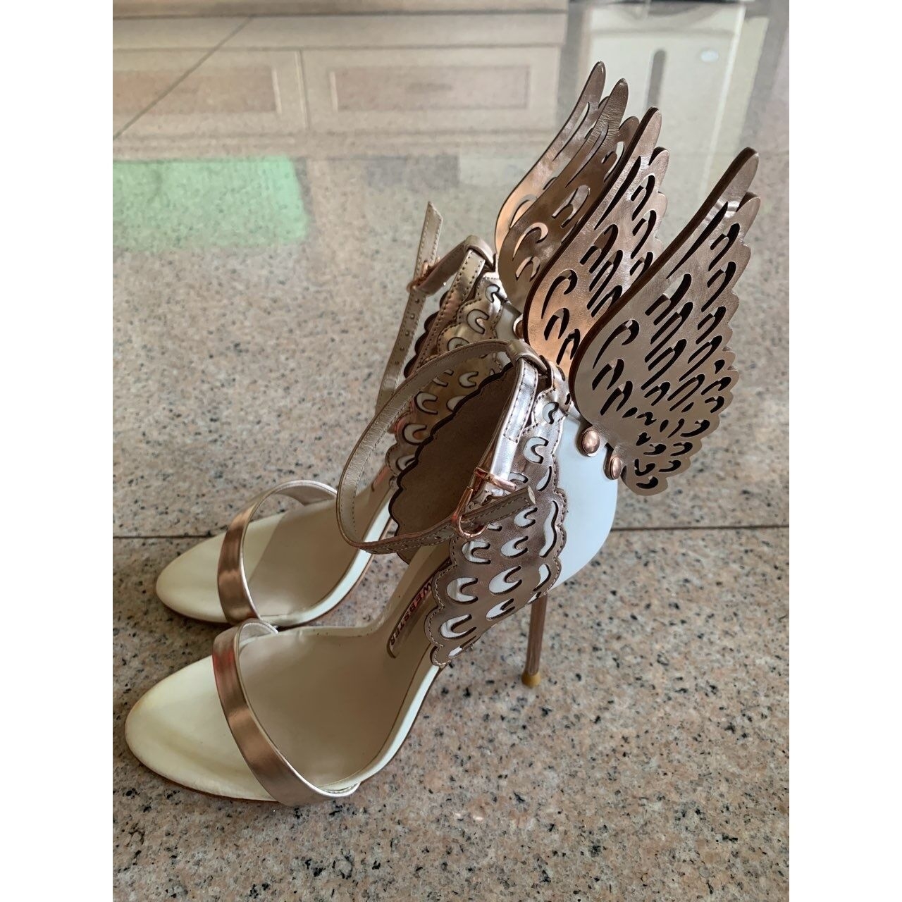 Sophia Webster Evangeline Gold Heels