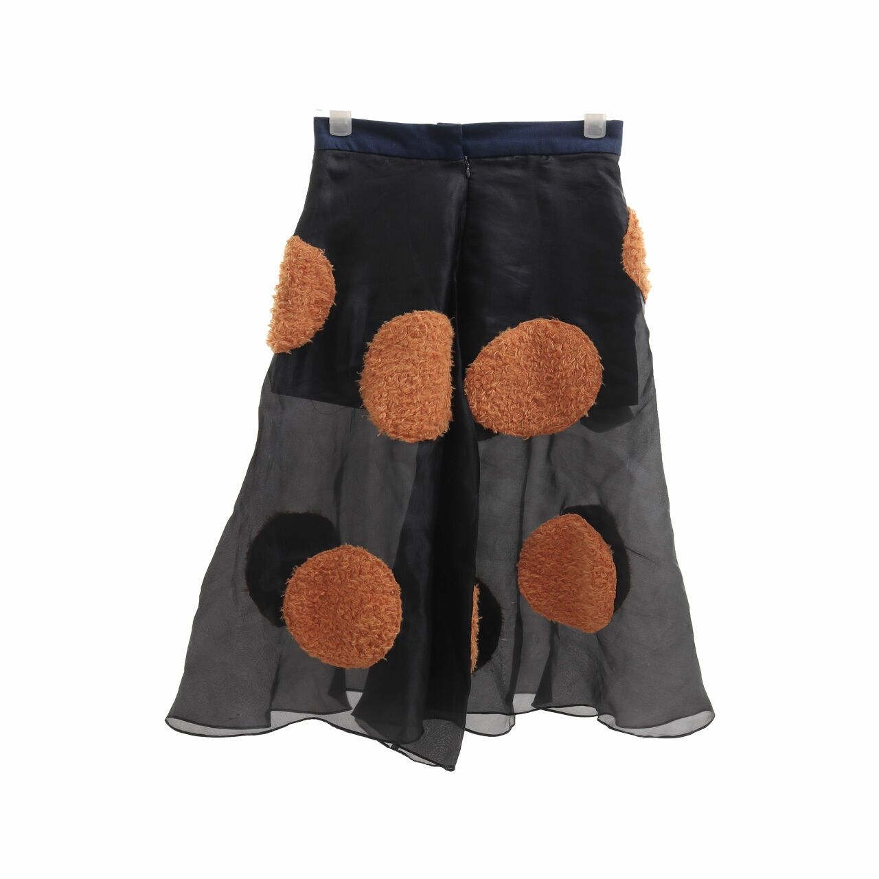 Tities Sapoetra Black & Orange Polkadots Skort Midi Skirt