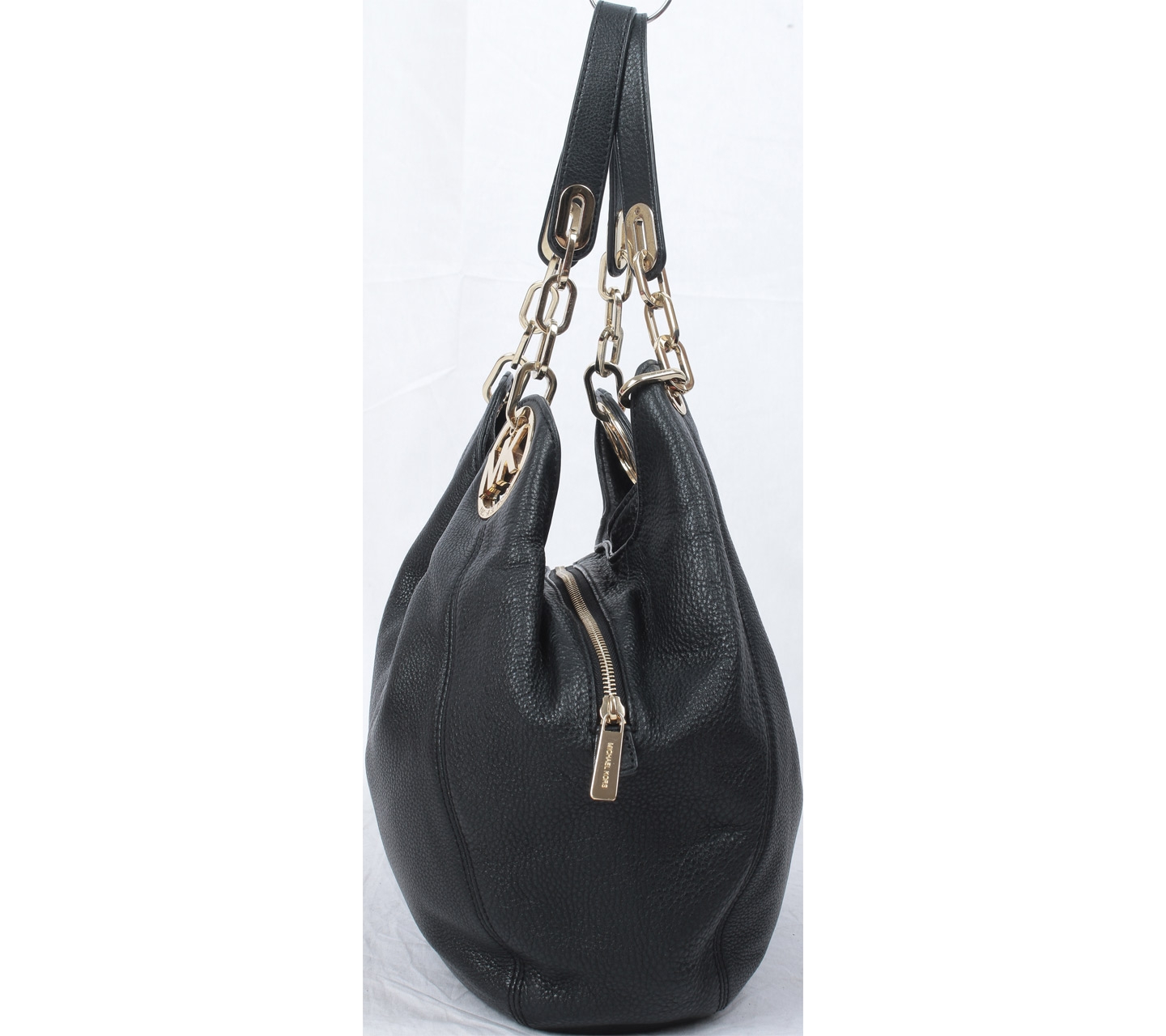 Michael Kors Black Fulton Large Leather Shoulder Bag