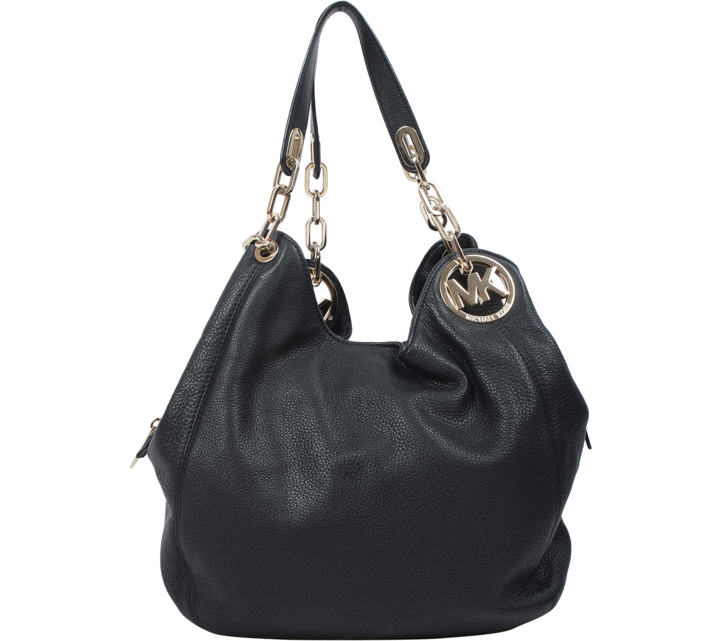 Michael Kors Black Fulton Large Leather Shoulder Bag