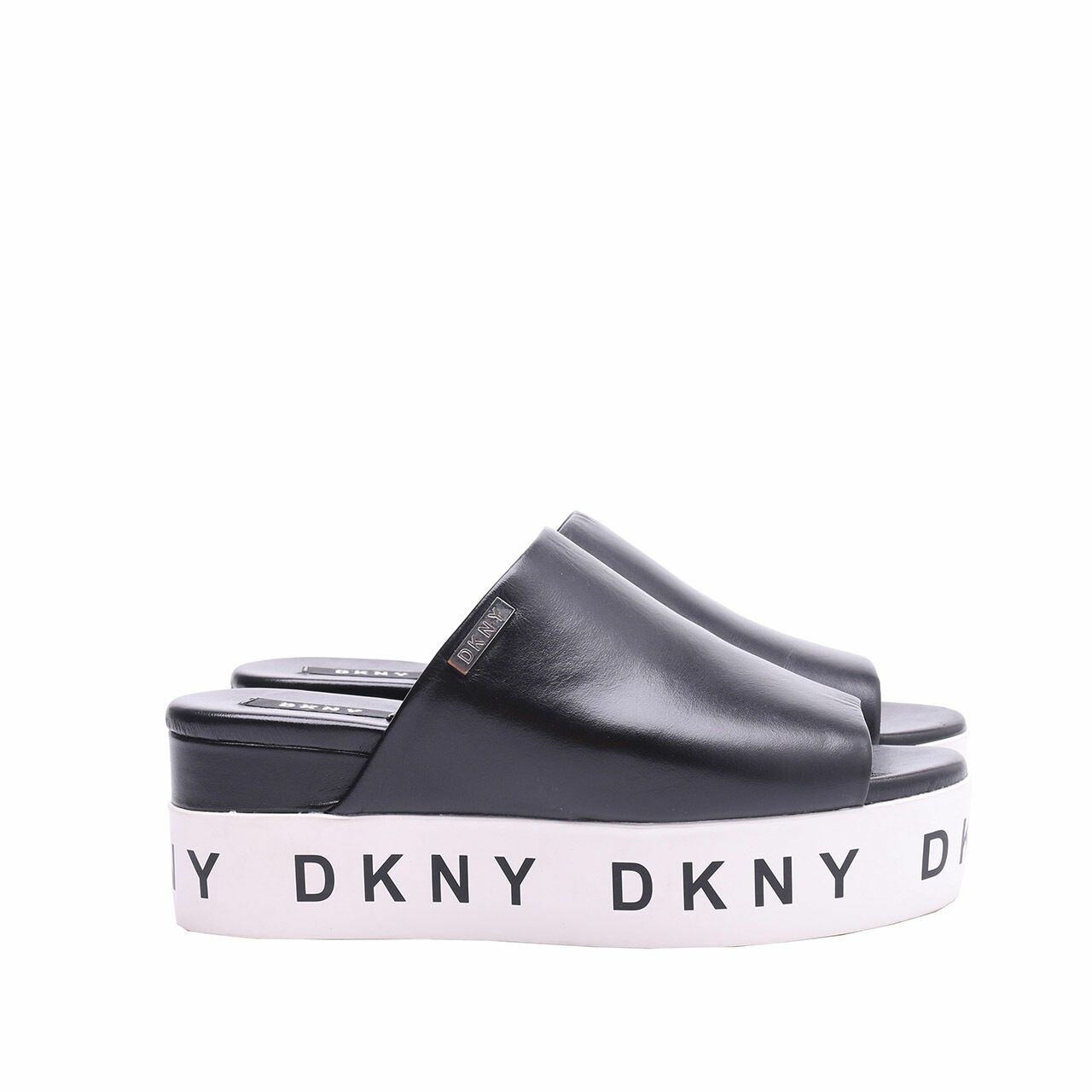 DKNY Black Carli Platform Sli Sandals