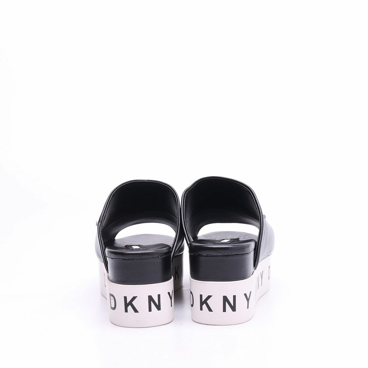 DKNY Black Carli Platform Sli Sandals