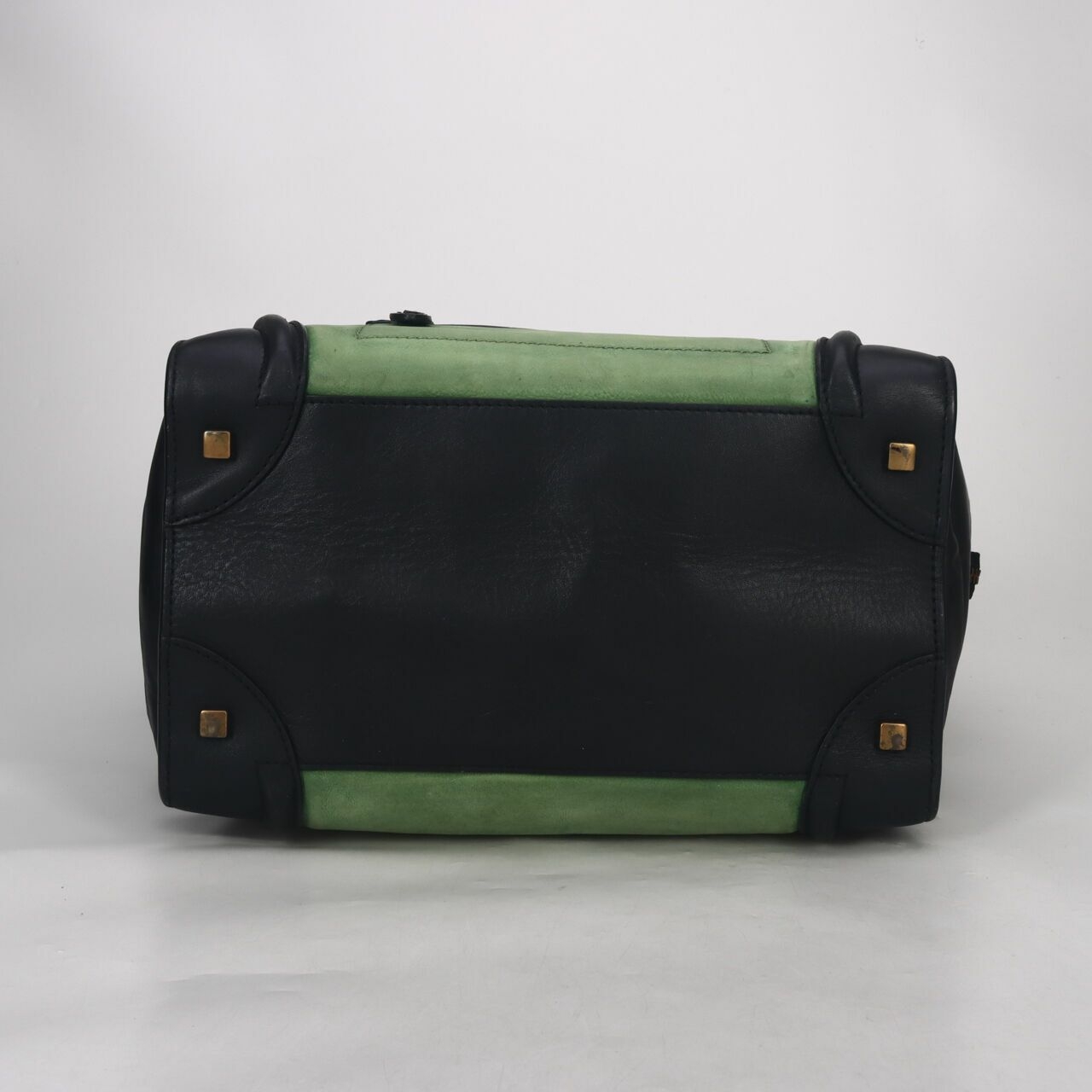 Celine Mini Luggage Two-colors Tote Bag Black Green