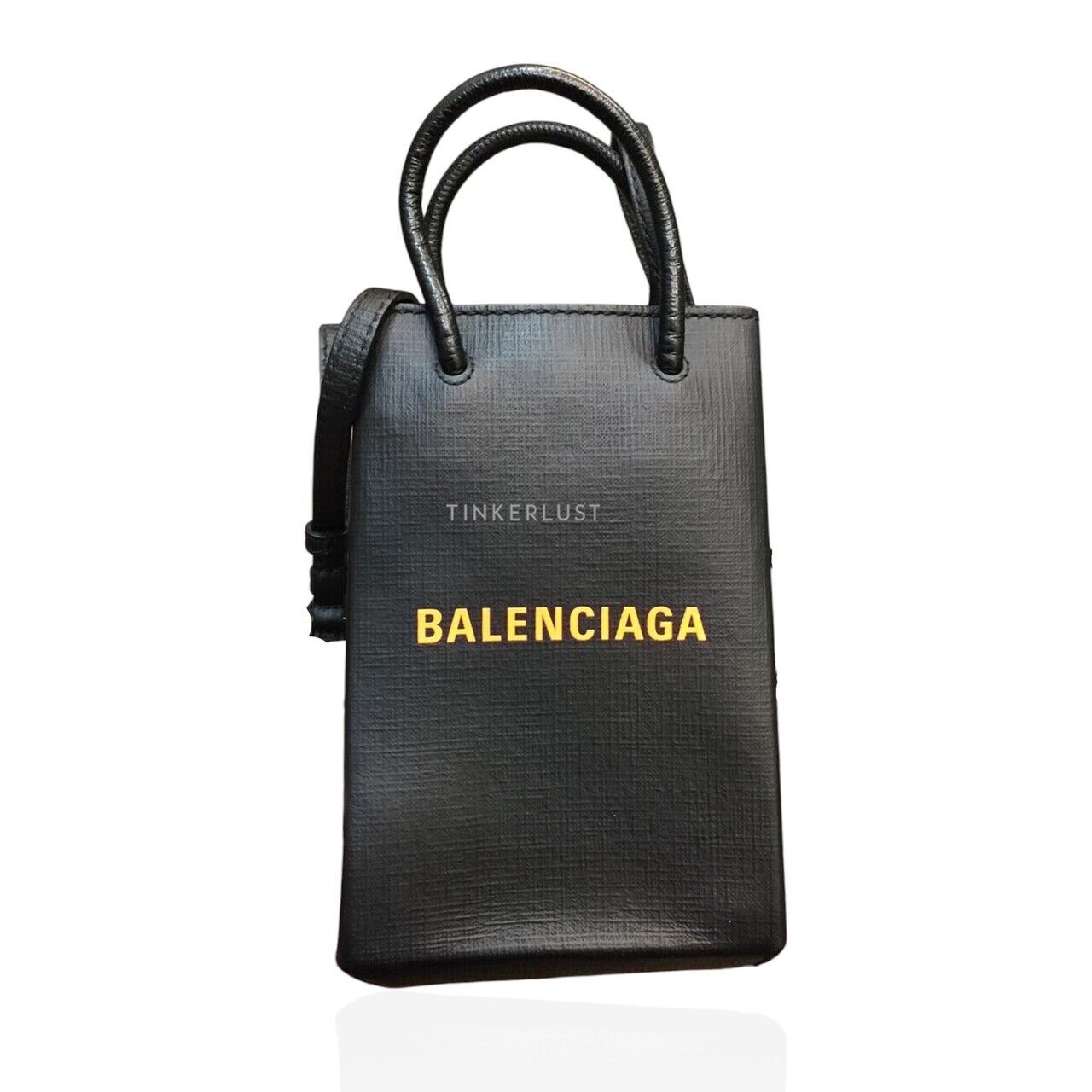 Balenciaga Phone Holder Bag Leather Black 2020 Sling Bag