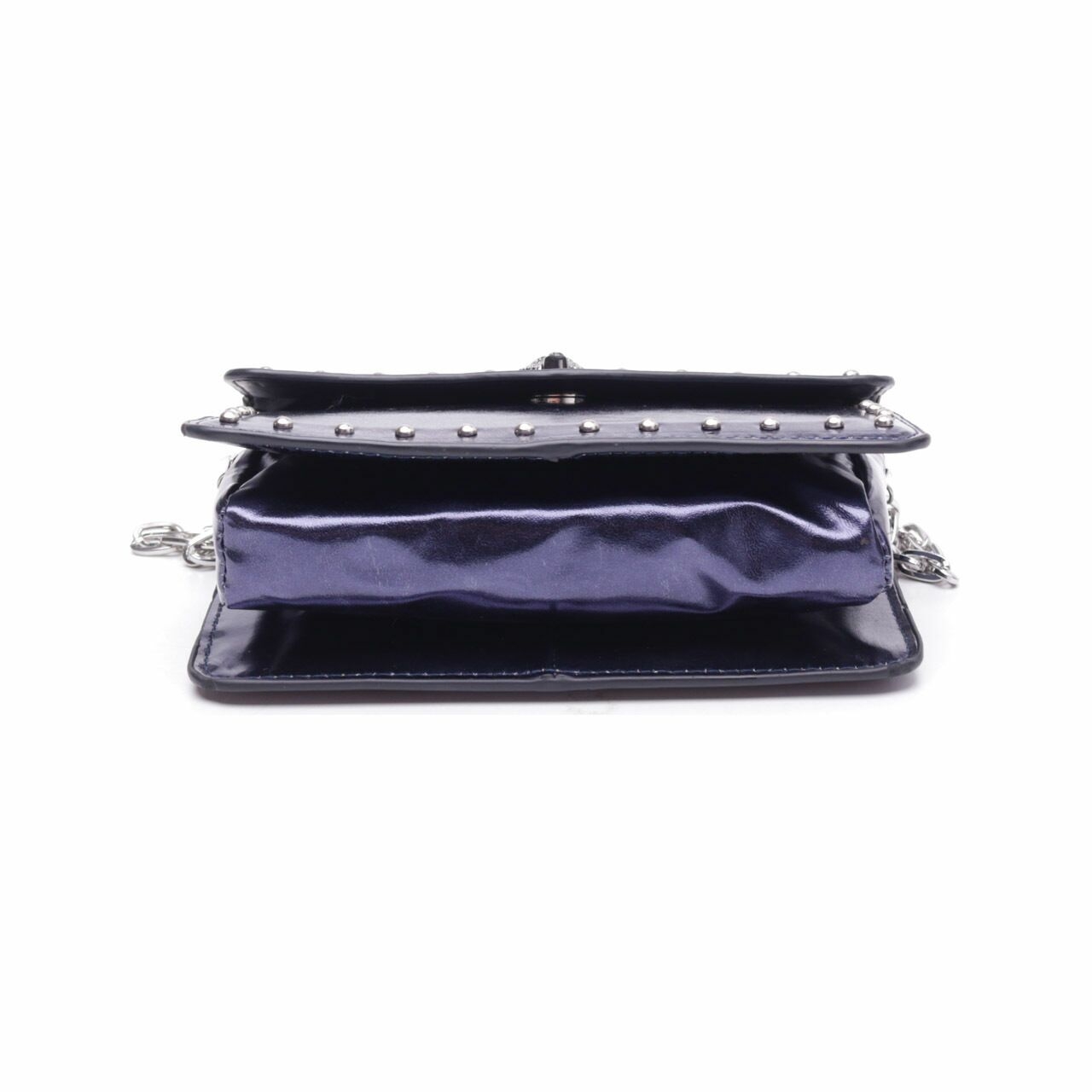 Mango Blue Metallic Sling Bag