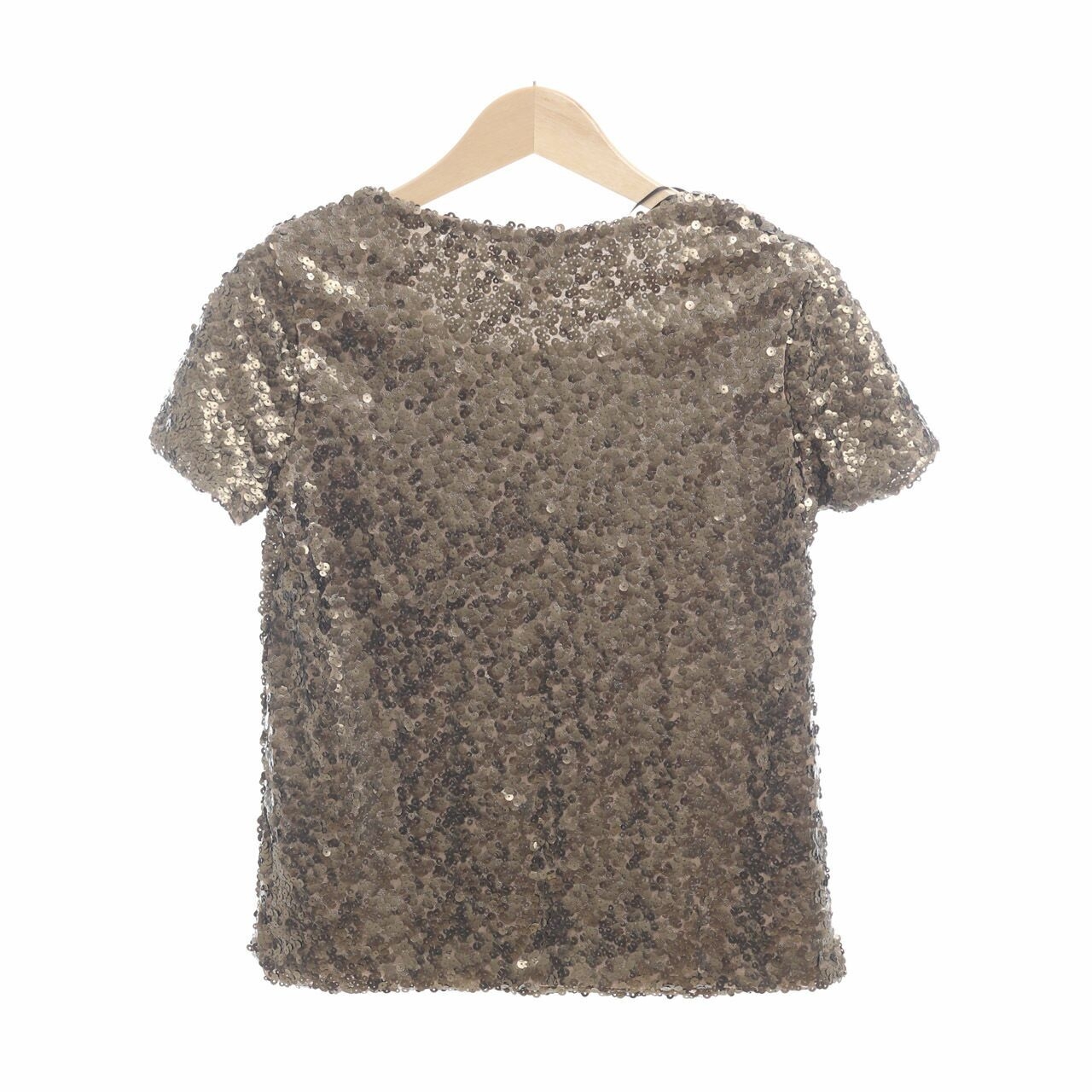 H&M Gold Sequin Blouse