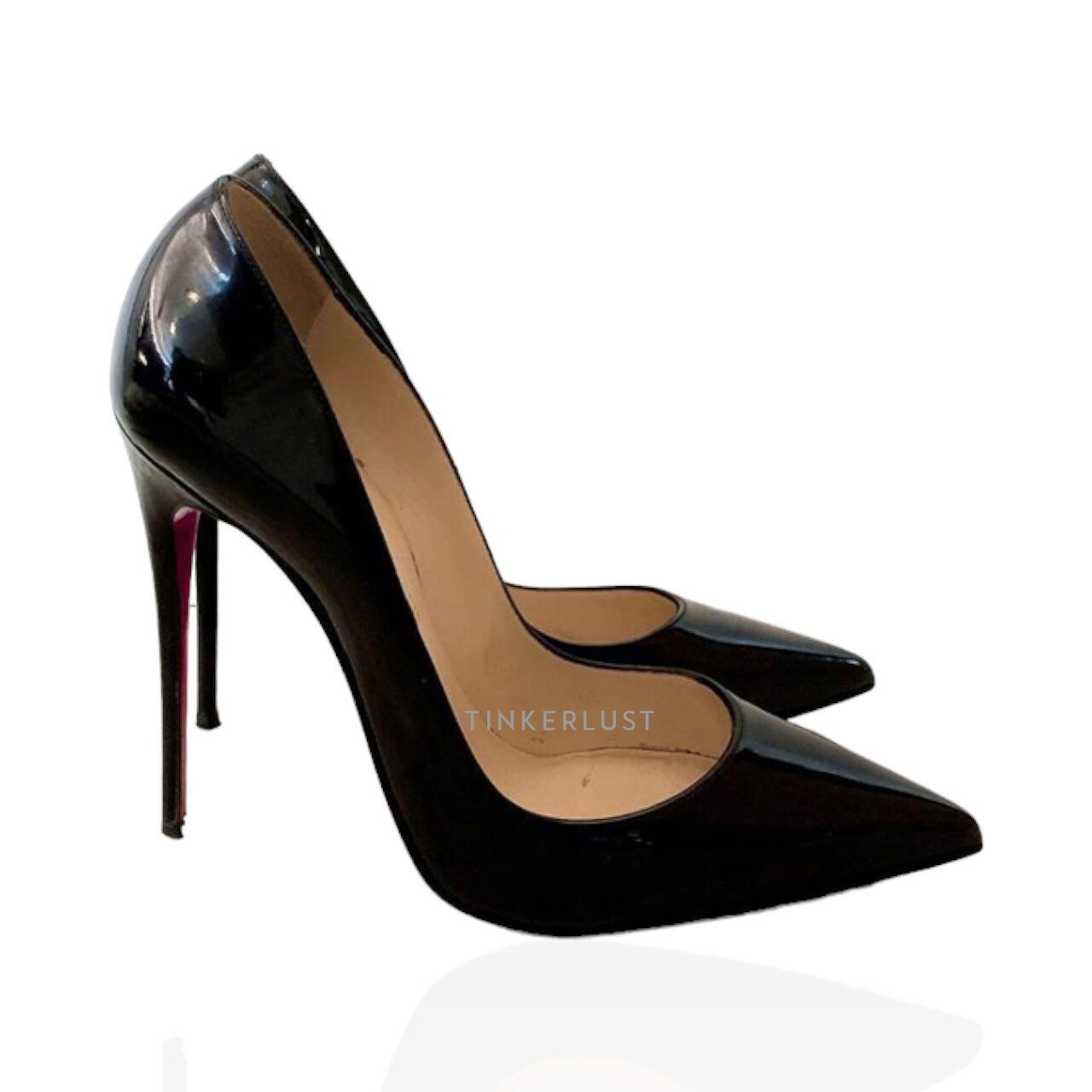 Christian Louboutin So Kate Black Patent Heels 