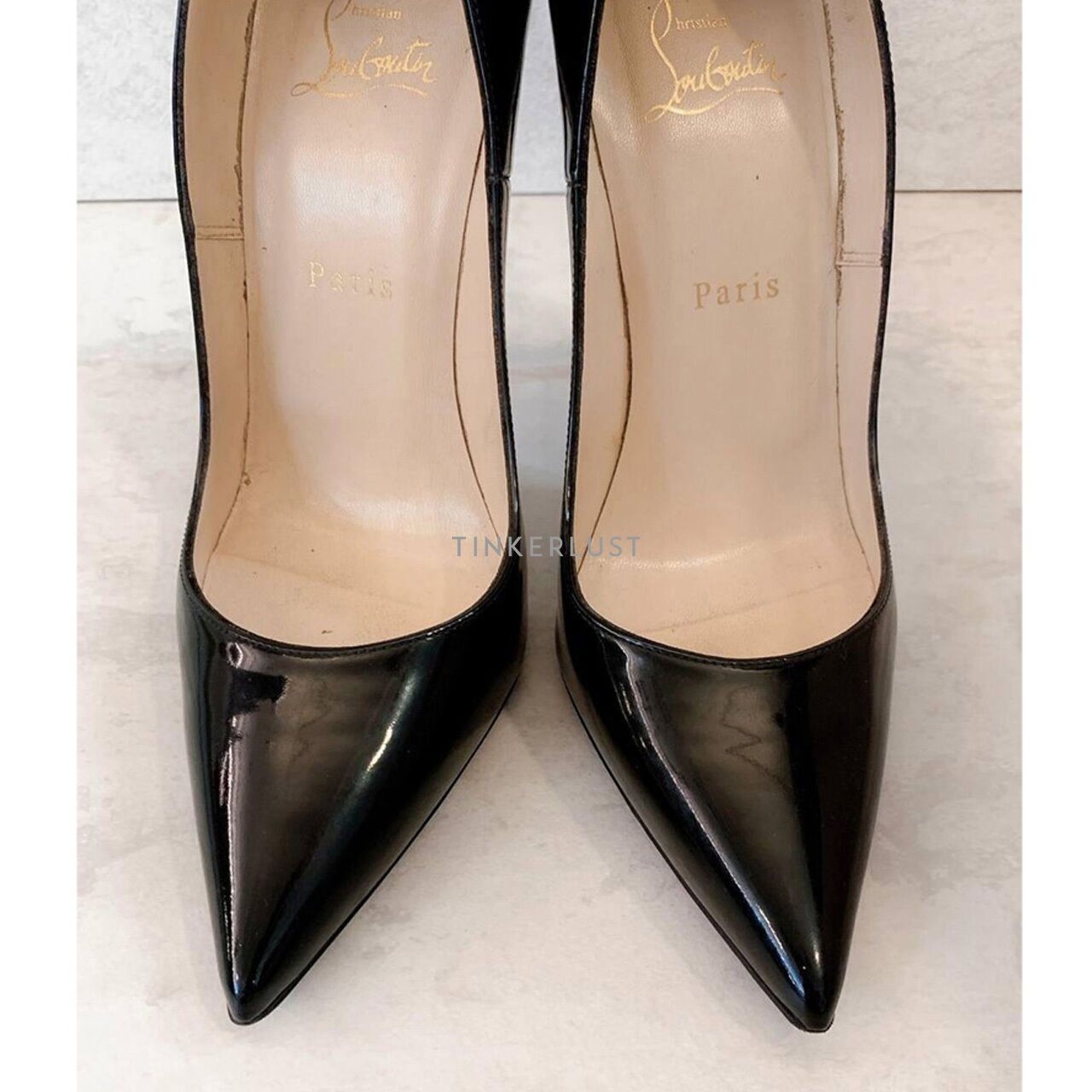 Christian Louboutin So Kate Black Patent Heels 