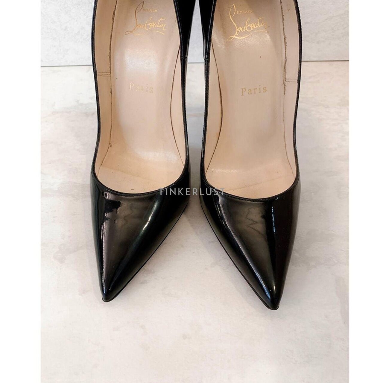 Christian Louboutin So Kate Black Patent Heels 