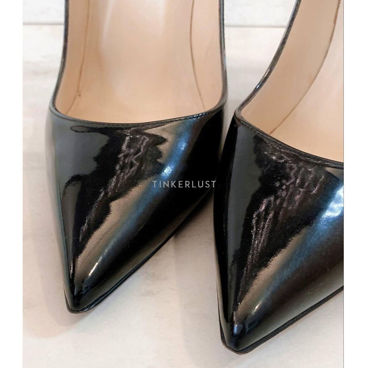 Christian Louboutin So Kate Black Patent Heels 