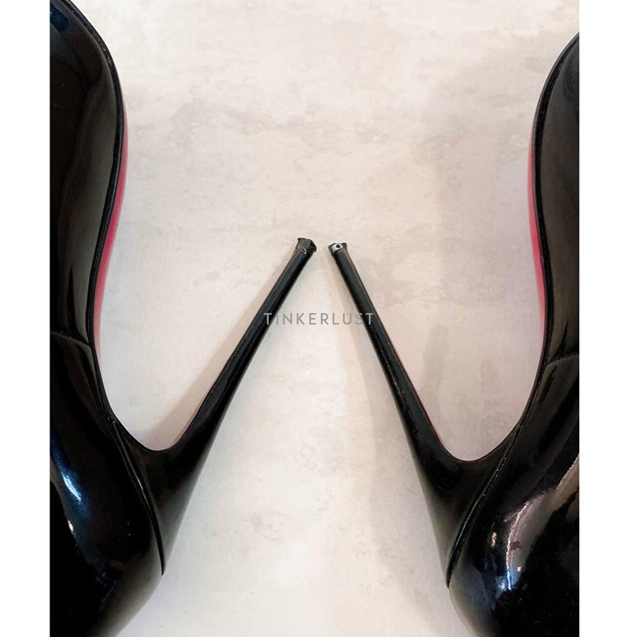 Christian Louboutin So Kate Black Patent Heels 