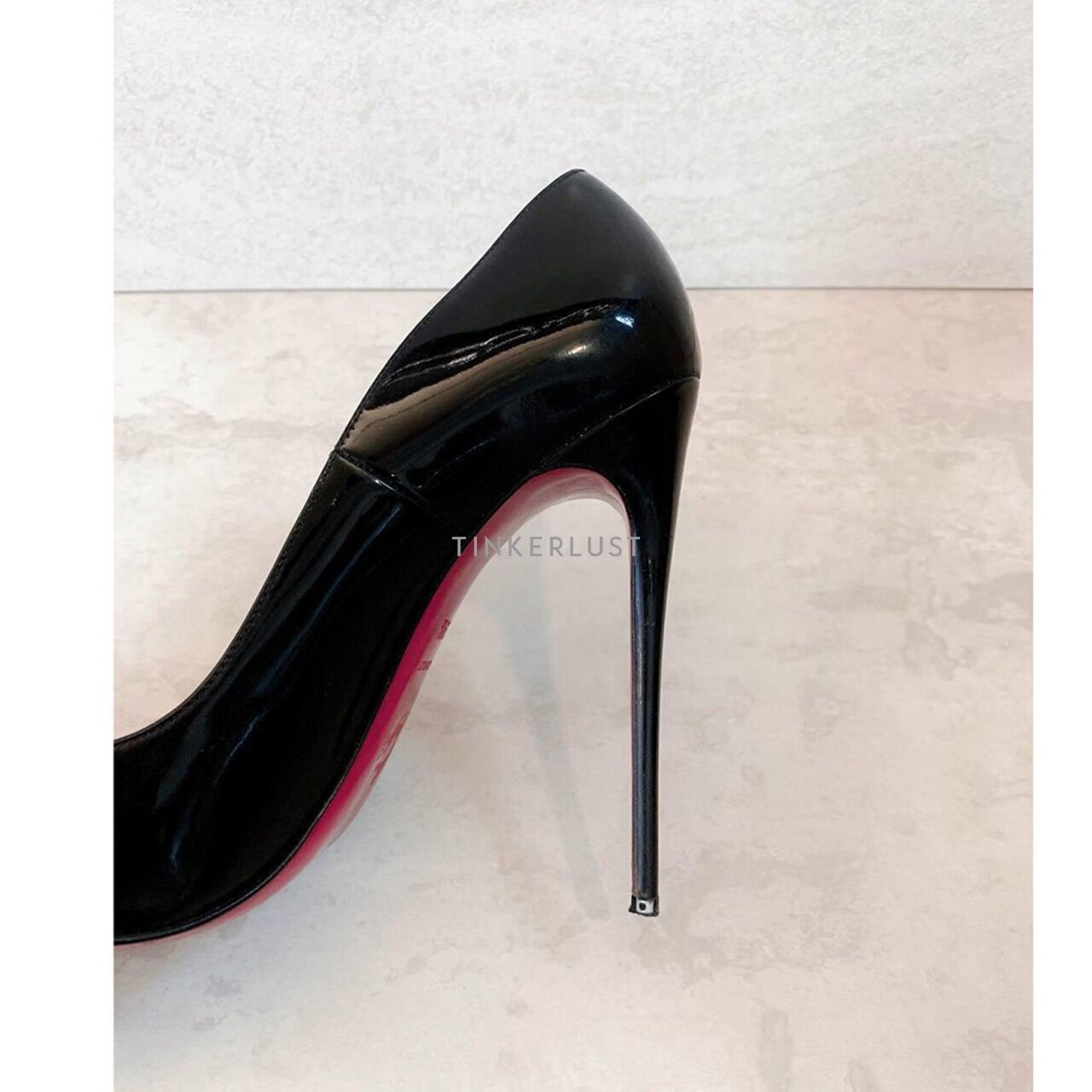 Christian Louboutin So Kate Black Patent Heels 