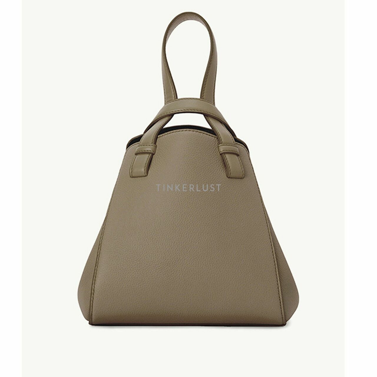 Loewe Hammock Nugget Bag in Laurel Green Soft Grained Leather with Detachable Shoulder Strap Satchel