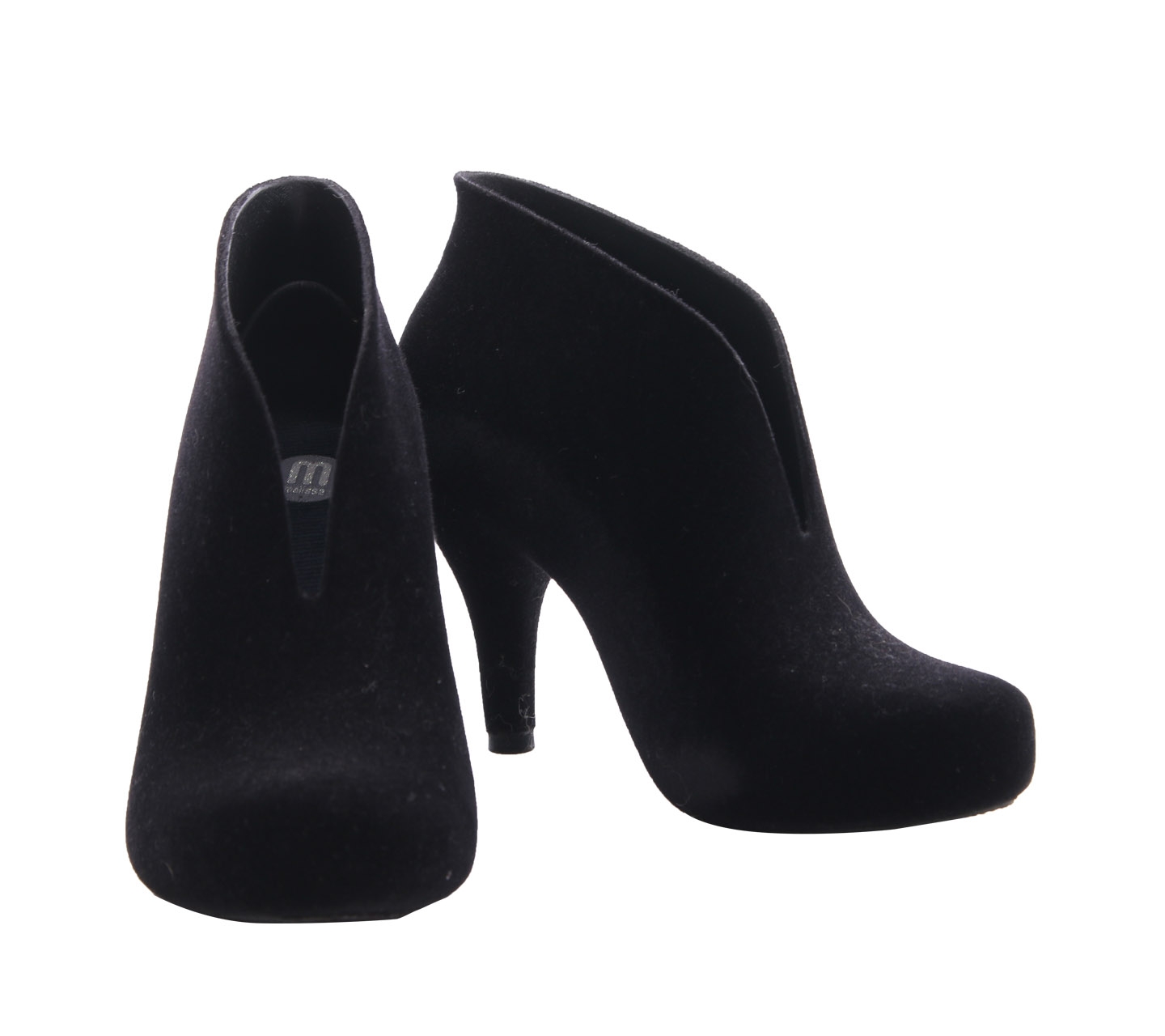 Melissa Black Velvet Heels Boots