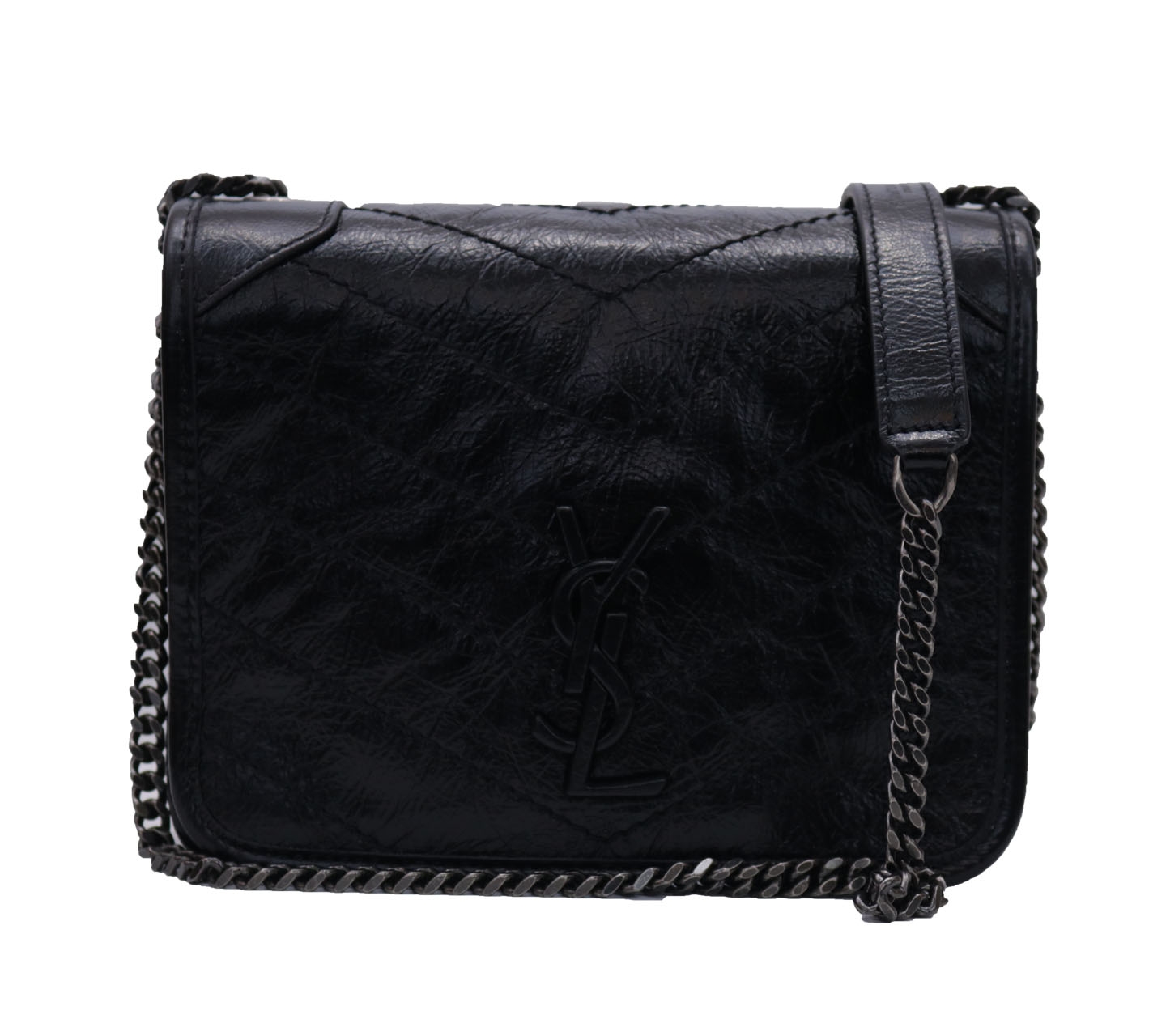 Yves Saint Laurent Black Mini Crossbody with Chain Sling Bag