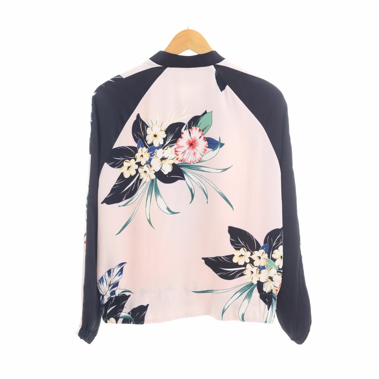 Zara Peach & Black Floral Jacket