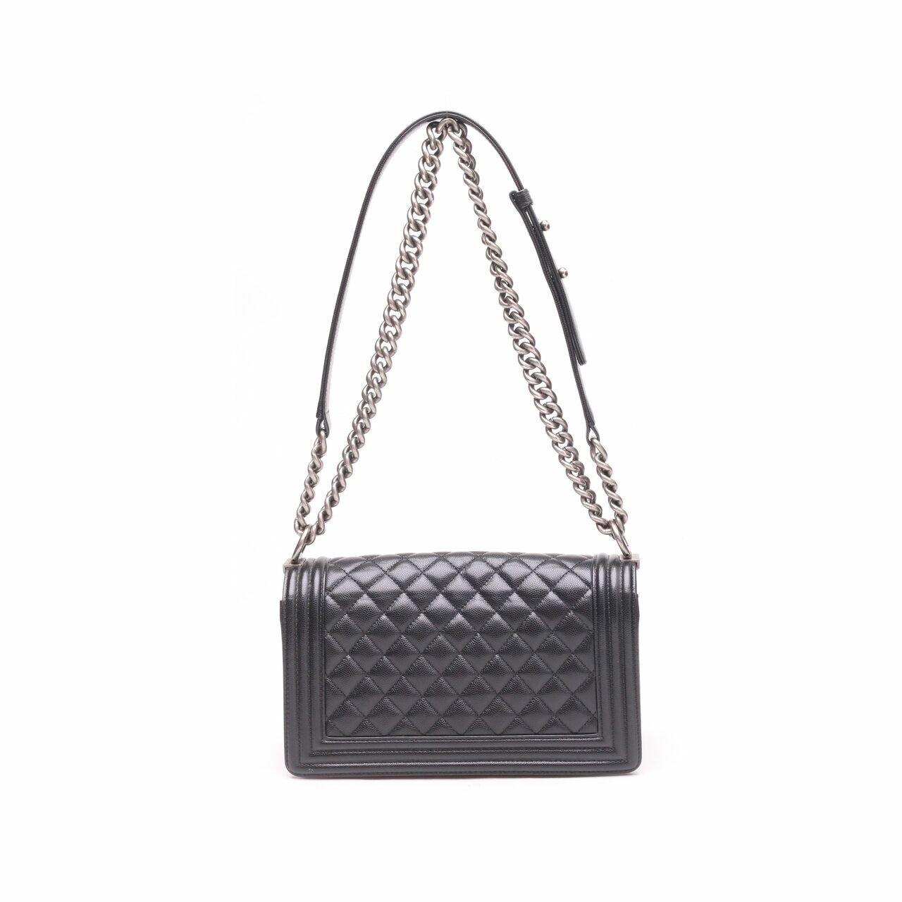 Chanel Boy Black Caviar Medium Shoulder Bag