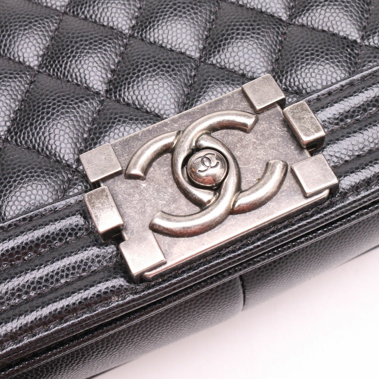 Chanel Boy Black Caviar Medium Shoulder Bag