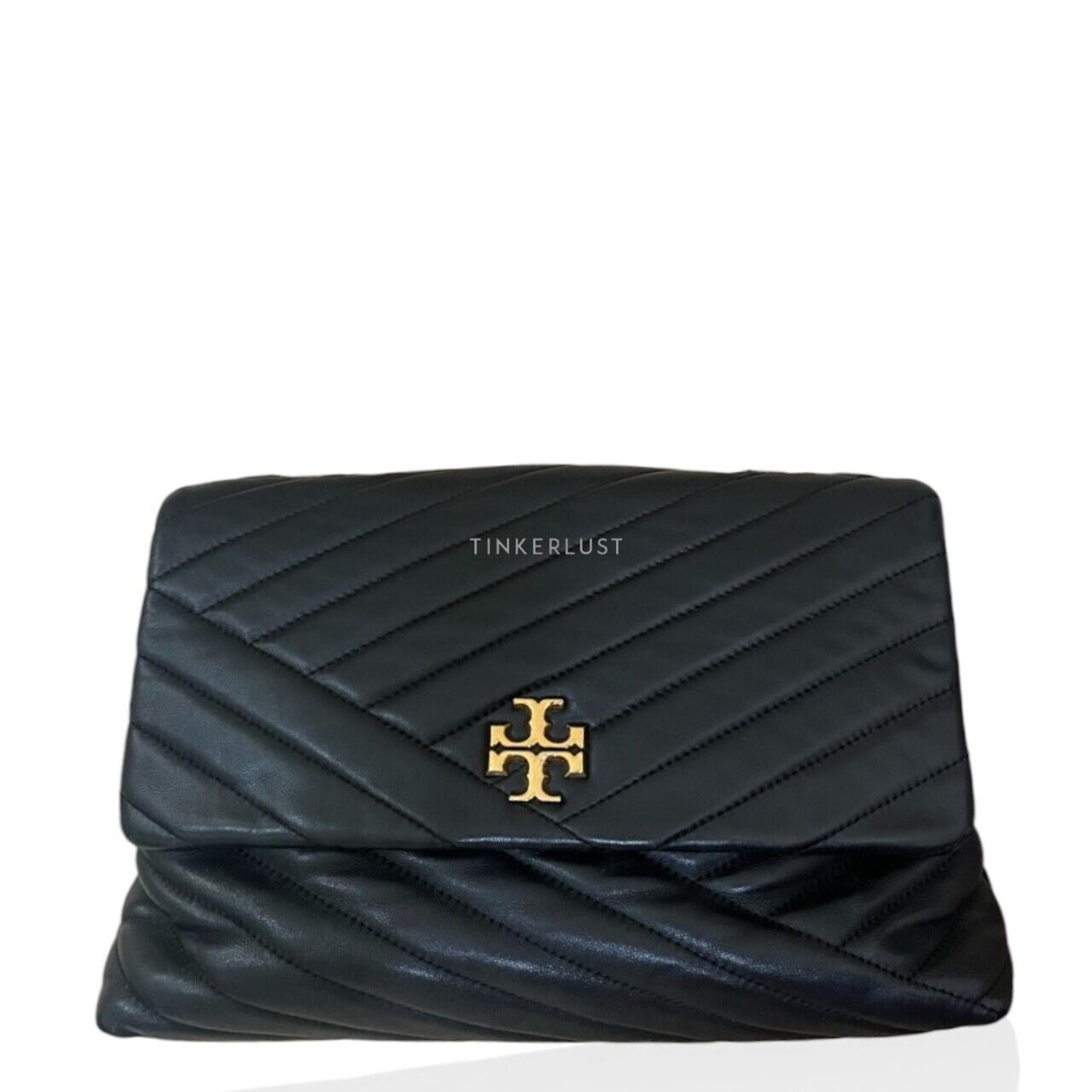 Tory Burch Kira Chevron Medium Black