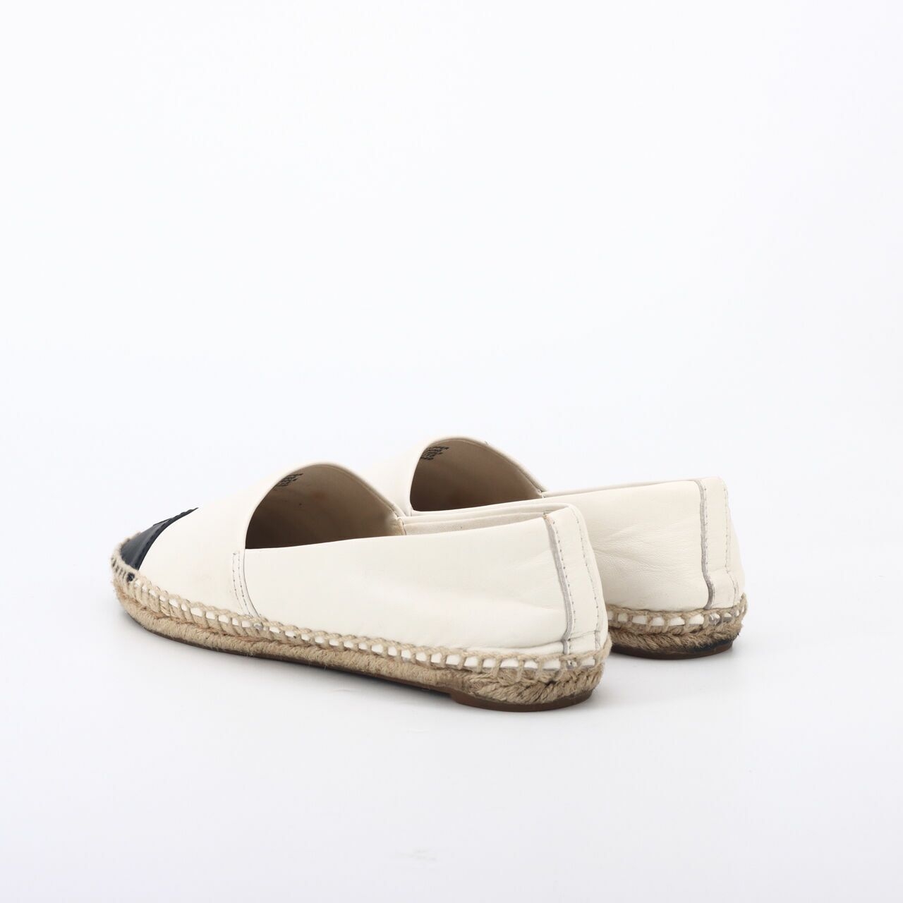 Tory Burch Color Bloack Flat Espadrille Ivory Black 