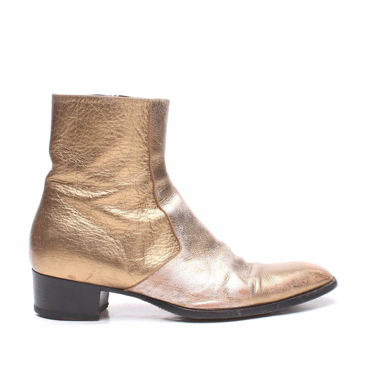 Saint Laurent Gold Boots