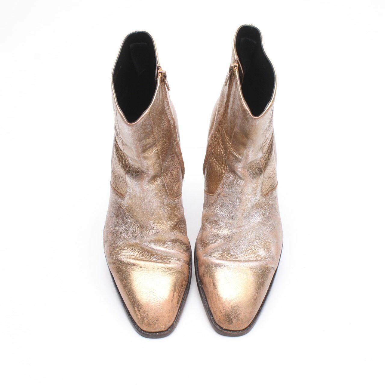 Saint Laurent Gold Boots