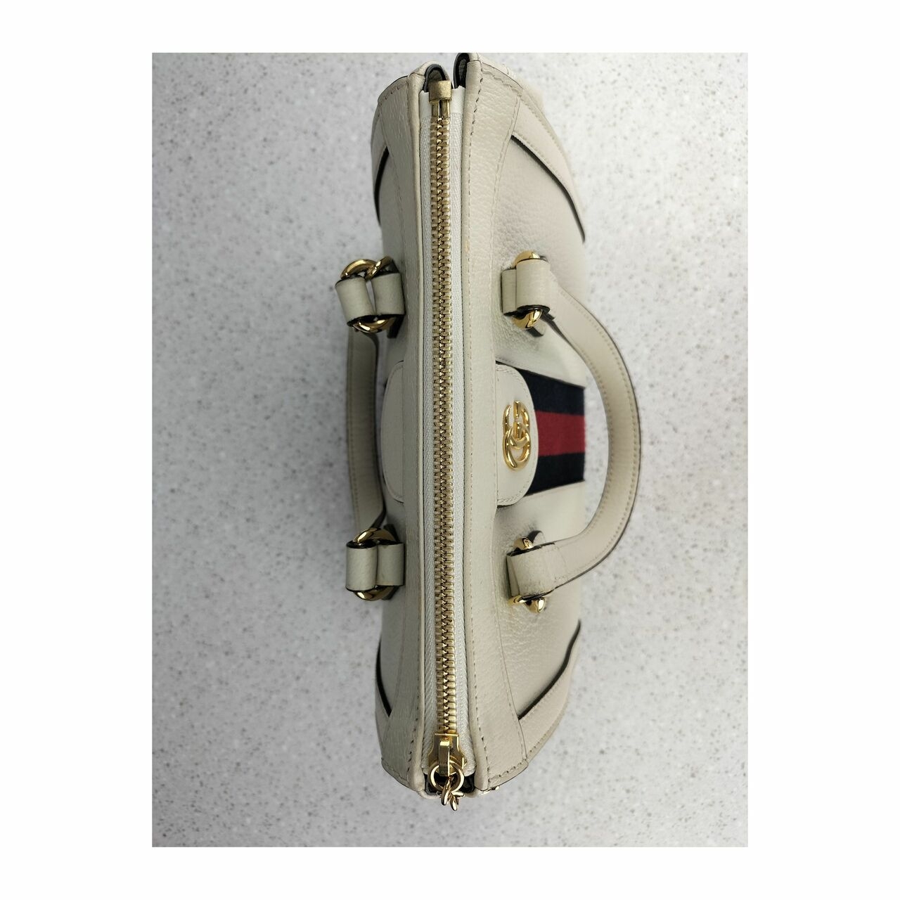 Gucci Small GG Ophidia Tote Bag in White