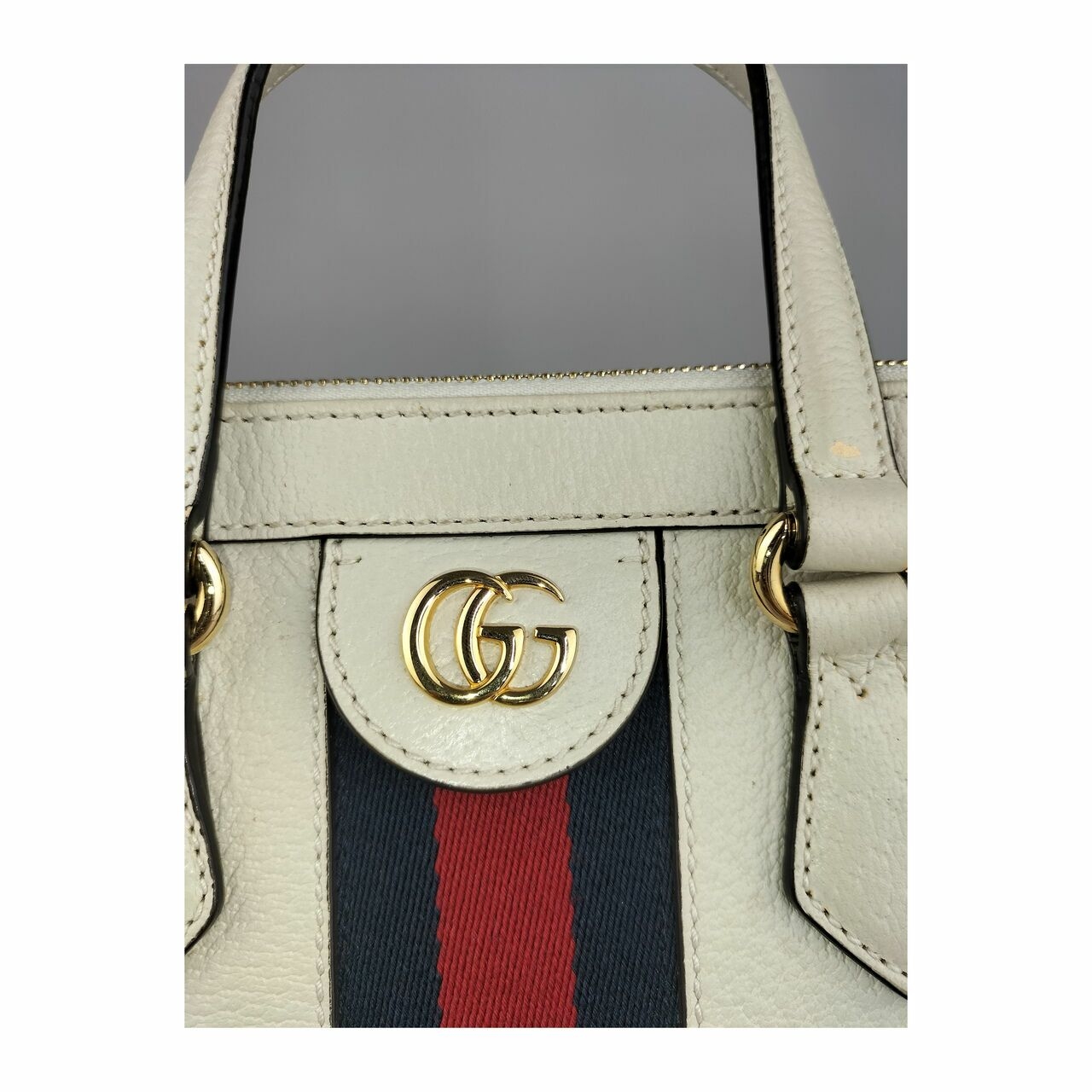 Gucci Small GG Ophidia Tote Bag in White