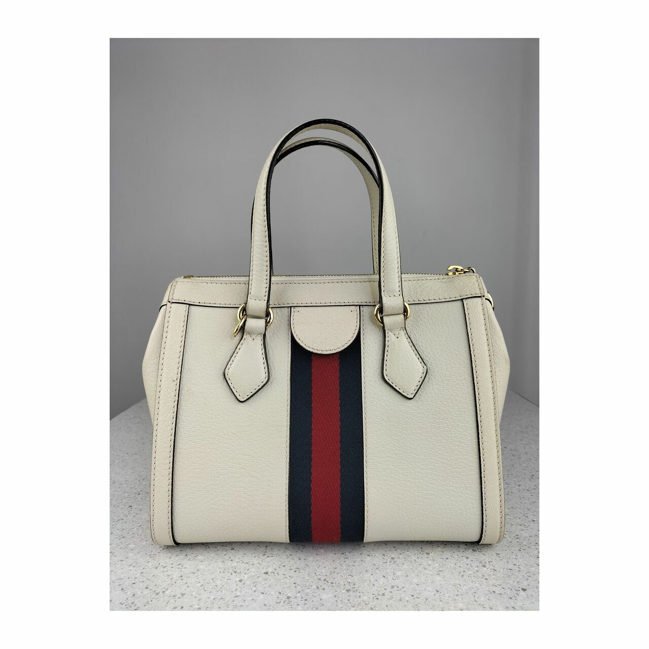 Gucci Small GG Ophidia Tote Bag in White