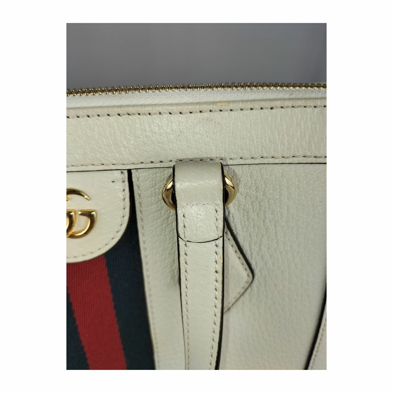 Gucci Small GG Ophidia Tote Bag in White