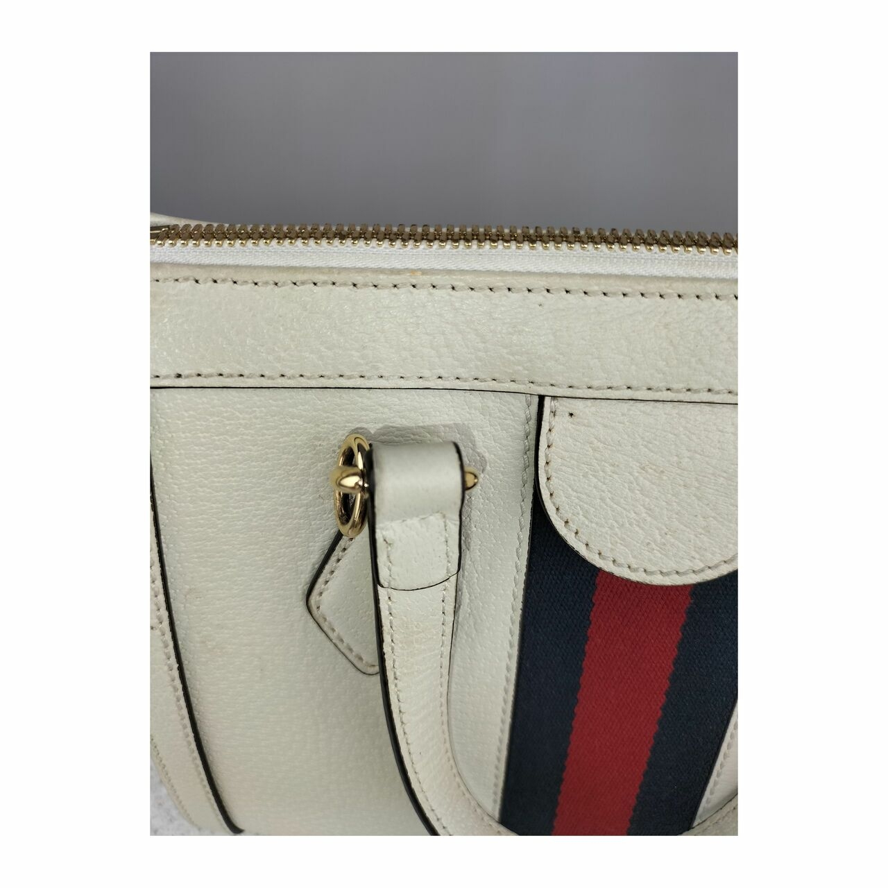 Gucci Small GG Ophidia Tote Bag in White