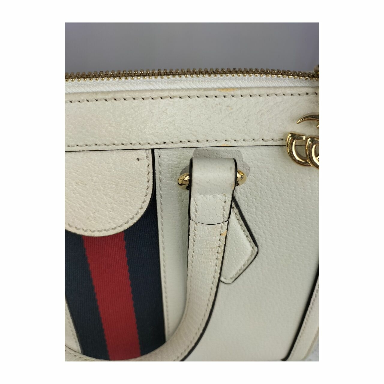 Gucci Small GG Ophidia Tote Bag in White