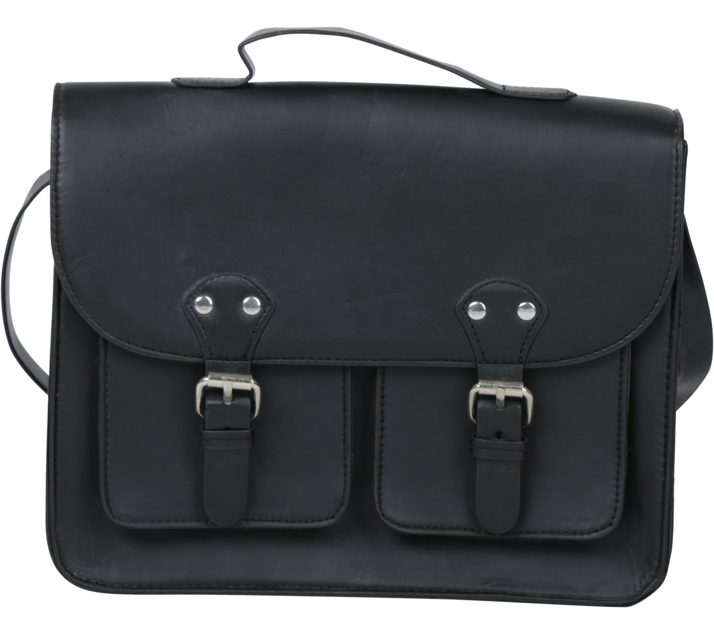 Divided Black Satchel