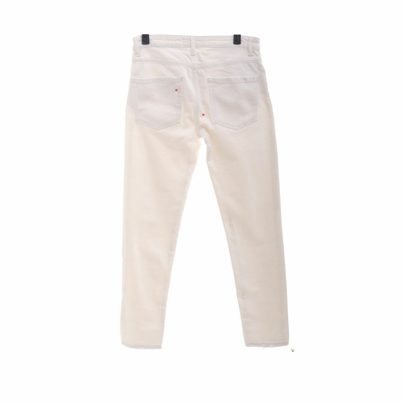 Zara White Denim Long Pants